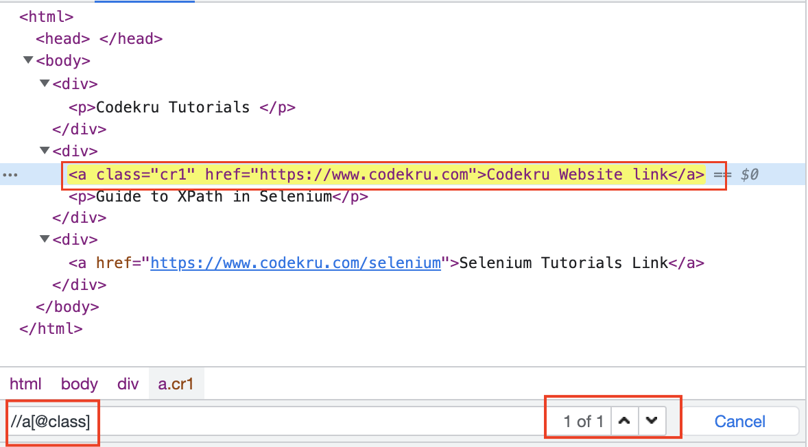 selecting tags with attributes using xpath in selenium