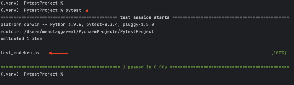How to run your first test with Pytest? - Codekru