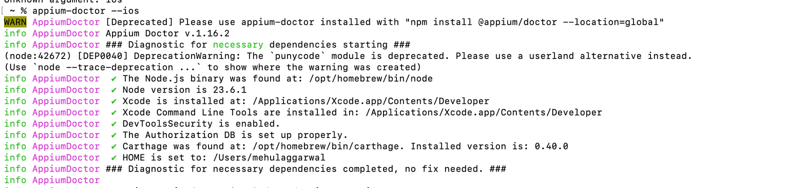 appium-doctor --ios