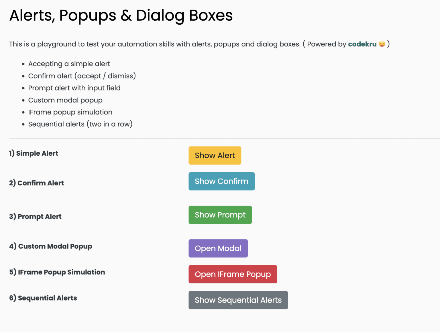 Handle Alert, Popup and Dialogs Using Playwright Java - Codekru
